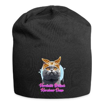 Britisch Kurzhaar VERRÜCKTE BRITISCH KURZHAAR - Jersey-Beanie - Schwarz - Vorne