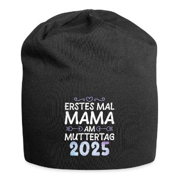 Femme enceinte PREMIÈRE MAMAN LE JOUR DE LA FÊTE DES MÈRES - Bonnet en jersey - noir - Devant