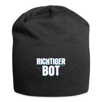 Richtig bot – Gamer humor and style - Jersey Beanie - black - Front