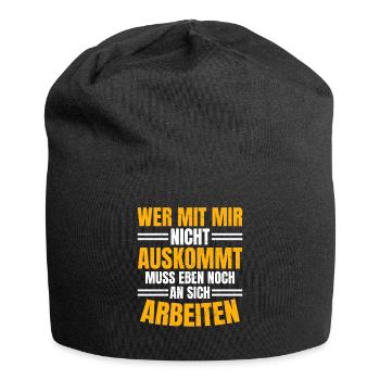 Si tu ne peux pas t’entendre avec moi, tu dois travailler sur toi-même - Bonnet en jersey - noir - Devant