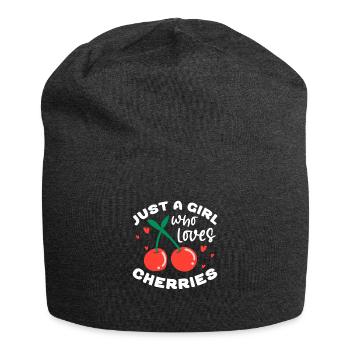 Cherry Cherry Tree Cherry Blossom Fruit Gift - Jersey Beanie - charcoal grey - Front