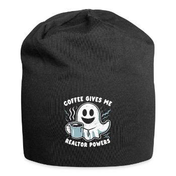 Immobilienmakler - Jersey-Beanie - Schwarz - Vorne