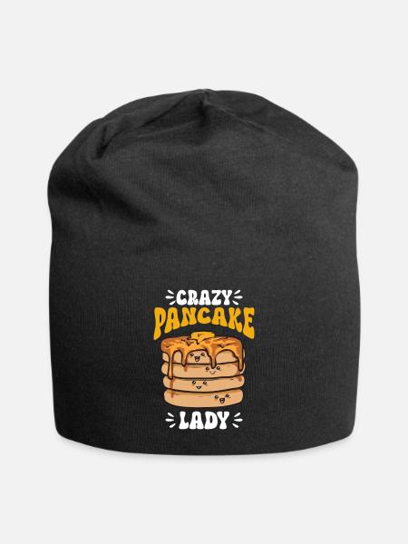 Pancake Frühstück Pfannkuchen - Jersey-Beanie - Schwarz