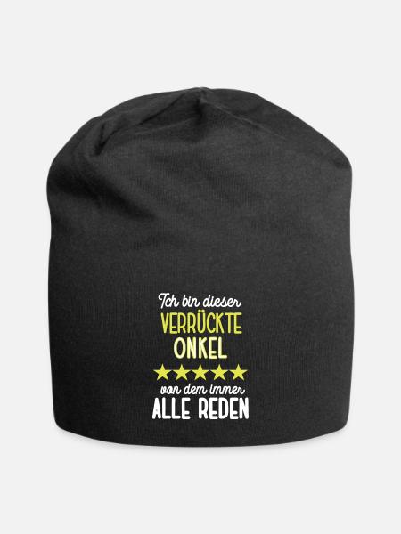 Verrückter Onkel Lieblingsonkel Patenonkel Bruder - Jersey-Beanie - Schwarz