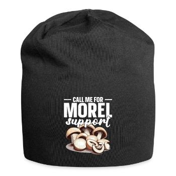 Rufen Sie Mich An, Um Support Für Morel Zu - Jersey-Beanie - Schwarz - Vorne