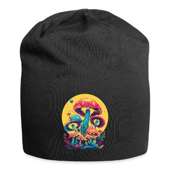 Wildpilz Und Mond Keine Zeit, Ich Suche - Jersey-Beanie - Schwarz - Vorne