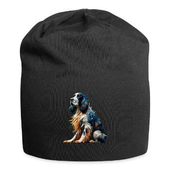 Polygon Art Setter Anglais Setter Laverack - Bonnet en jersey - noir - Devant
