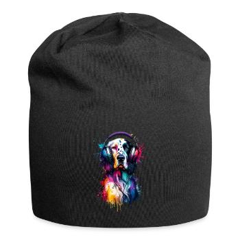 Splash Art Headphones English Setter Laverack - Jersey Beanie - black - Front