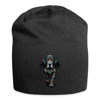 Mandala Art Setter Anglais Setter Laverack - Bonnet en jersey - noir - Devant