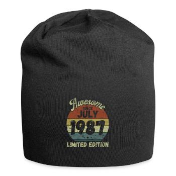Awesome since July 1987 - Geburtstag - Jersey-Beanie - Schwarz - Vorne