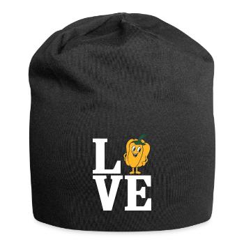 Paprika Geschenk - Jersey-Beanie - Schwarz - Vorne