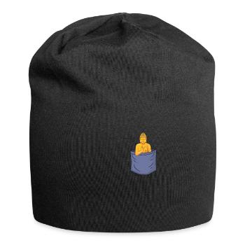 Statue de symbole bouddhiste de poche de poitrine bouddhiste - Bonnet en jersey - noir - Devant