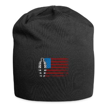 Bartender Mixologist American Flag - Jersey-Beanie - Schwarz - Vorne