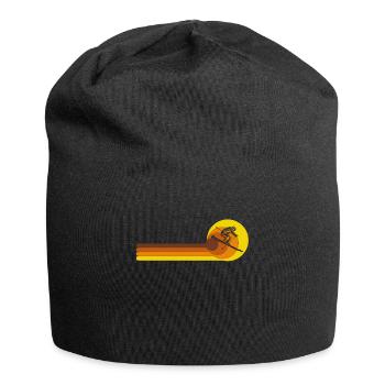 Skiing Ski Vintage Skiing Skiing Skis - Jersey Beanie - black - Front