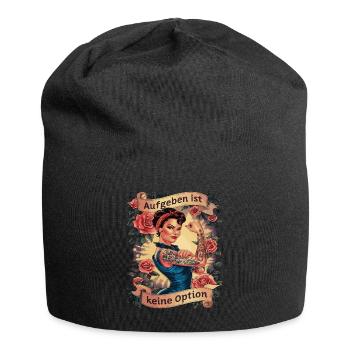Giving up is not an option - birthday, Mother's Day, - Jersey Beanie - black - Front