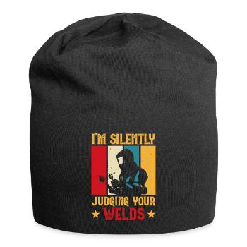 Schweißer-Sprichwort: Lustiger Schweißkesselbauer-Schweißer - Jersey-Beanie - Schwarz - Vorne