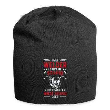 Schweißer Sagt Lustiges Schweißen Boilermaker Schweißer - Jersey-Beanie - Schwarz - Vorne