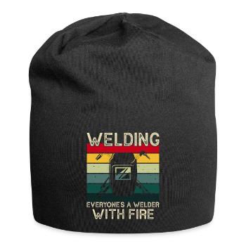 Schweißer-Sprichwort: Lustiger Schweißkesselbauer-Schweißer - Jersey-Beanie - Schwarz - Vorne