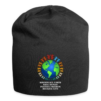 contre le racisme, contre la droite, contre les nazis, l’amour - Bonnet en jersey - noir - Devant