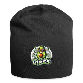 Bonne humeur avec nos vibrations d’avocat - Bonnet en jersey - noir - Devant