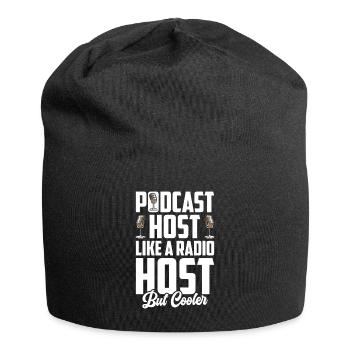 Podcast Host Podcaster Podcasting Podcast Hörer - Jersey-Beanie - Schwarz - Vorne