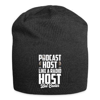 Podcast Host Podcaster Podcasting Podcast Hörer - Jersey-Beanie - Anthrazit - Vorne