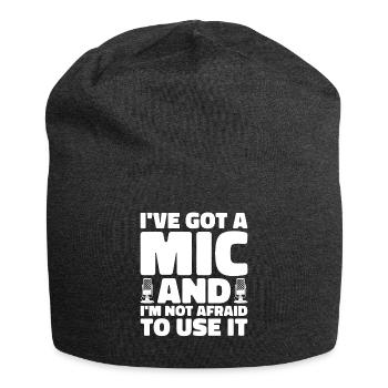 Podcast Host Podcaster Podcasting Podcast Hörer - Jersey-Beanie - Anthrazit - Vorne