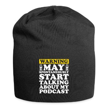Podcast Host Podcaster Podcasting Podcast Listener - Jersey Beanie - black - Front
