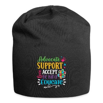 Autisme - Bonnet en jersey - noir - Devant