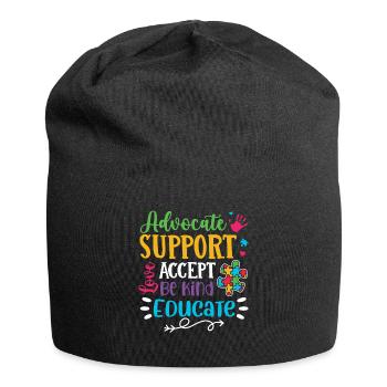 Autismus Awareness Day Autist Geschenk - Jersey-Beanie - Schwarz - Vorne