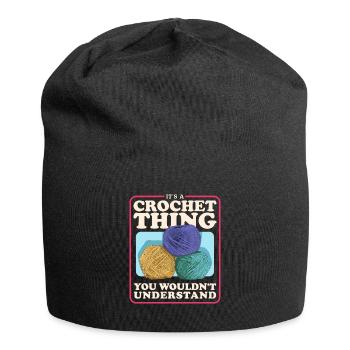 Fil au crochet Cadeau au crochet - Bonnet en jersey - noir - Devant