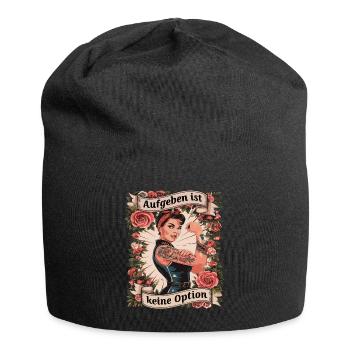 Giving up is not an option - birthday, Mother's Day, - Jersey Beanie - black - Front