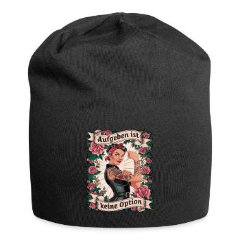 Giving up is not an option - birthday, Mother's Day, - Jersey Beanie - black - Front