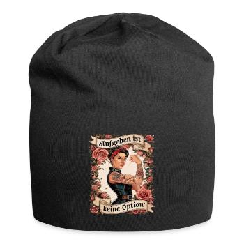 Giving up is not an option - birthday, Mother's Day, - Jersey Beanie - black - Front