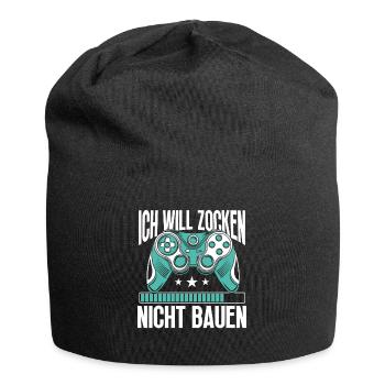 Gaming Headset Controller PC Gamer Zocken PC - Jersey Beanie - black - Front