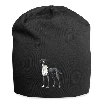 Great Dane Dog Animal - Jersey Beanie - black - Front