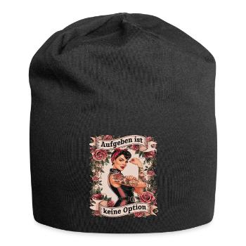 Giving up is not an option - birthday, Mother's Day, - Jersey Beanie - black - Front