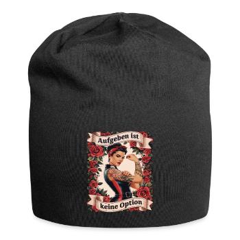 Giving up is not an option - birthday, Mother's Day, - Jersey Beanie - black - Front