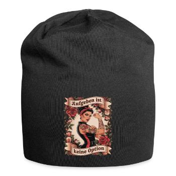 Giving up is not an option - birthday, Mother's Day, - Jersey Beanie - black - Front