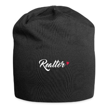 Immobilienmakler - Jersey-Beanie - Schwarz - Vorne