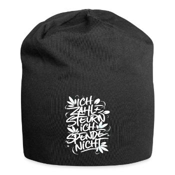 Ich zahle Steuern! ich spende nicht! - Jersey-Beanie - Schwarz - Vorne