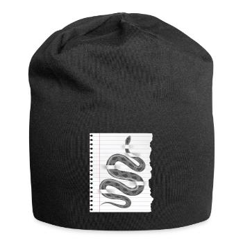 Serpent astucieux pour les amoureux de la nature et les gardiens de terrarium - Bonnet en jersey - noir - Devant