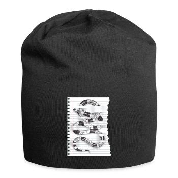 Serpent astucieux pour les amoureux de la nature et les gardiens de terrarium - Bonnet en jersey - noir - Devant