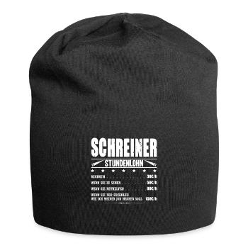 Schreiner Stundenlohn Schreinermeister Gehalt - Jersey-Beanie - Schwarz - Vorne
