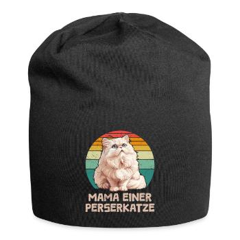 MAMAN D’UN CHAT PERSAN MAMAN Chat persan - Bonnet en jersey - noir - Devant