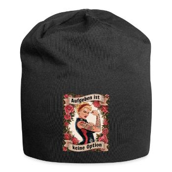 Giving up is not an option - birthday, Mother's Day, - Jersey Beanie - black - Front