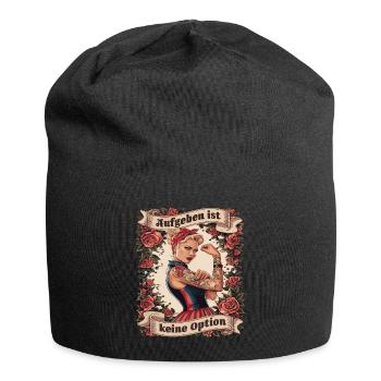 Giving up is not an option - birthday, Mother's Day, - Jersey Beanie - black - Front