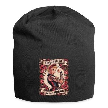 Giving up is not an option - birthday, Mother's Day, - Jersey Beanie - black - Front