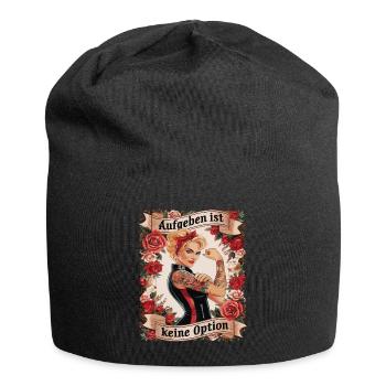 Giving up is not an option - birthday, Mother's Day, - Jersey Beanie - black - Front