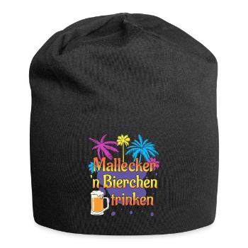 Malle Mallecker Bierchen Trinken Mallorca Bier - Jersey-Beanie - Schwarz - Vorne